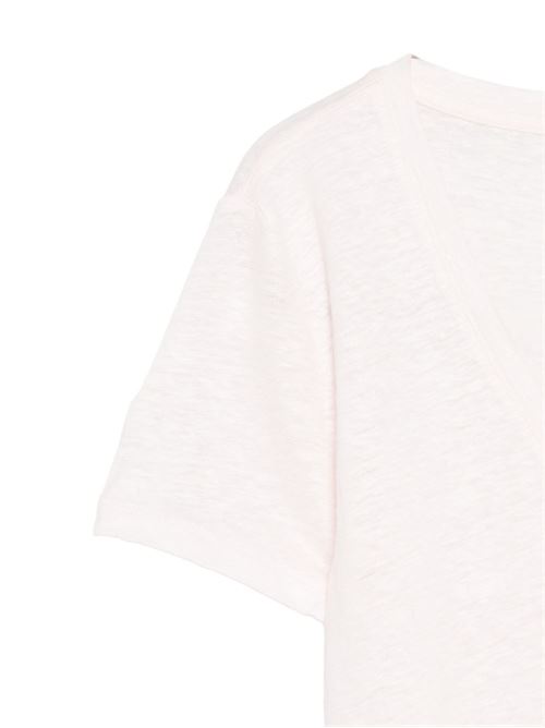 T-shirt donna Majestic Filatures scollo v rosa MAJESTIC FILATURES | E26M011FTS1641101
